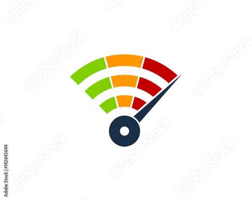 Wifi Speed Icon Logo Design Element