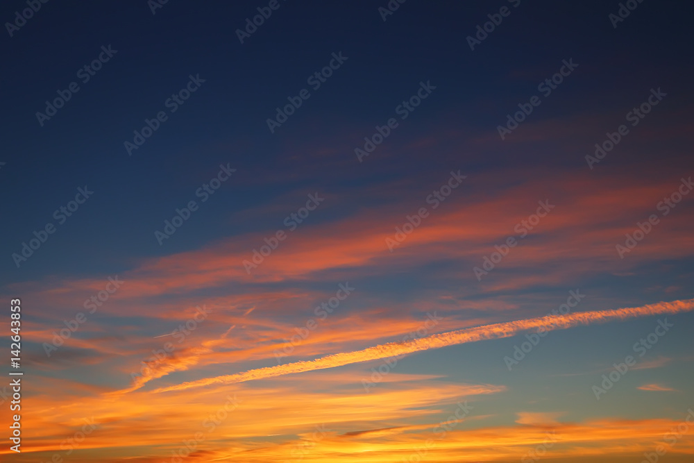 Colorful evening skyscape