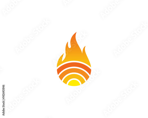 Fire Wifi Icon Logo Design Element
