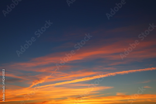 Colorful evening skyscape