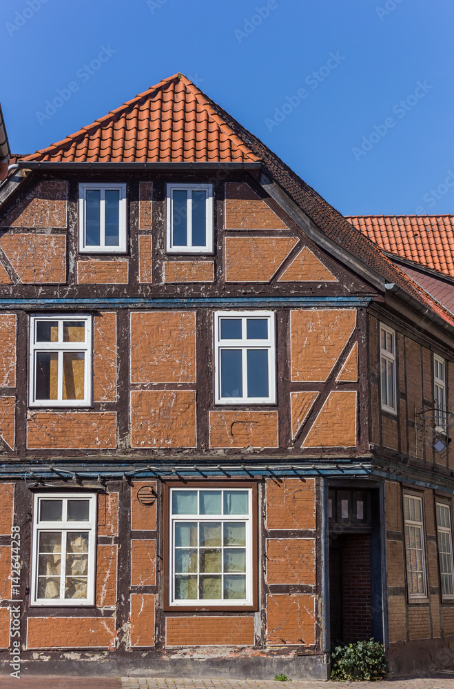 Typical German half timbered house in Hanseatic city Stade