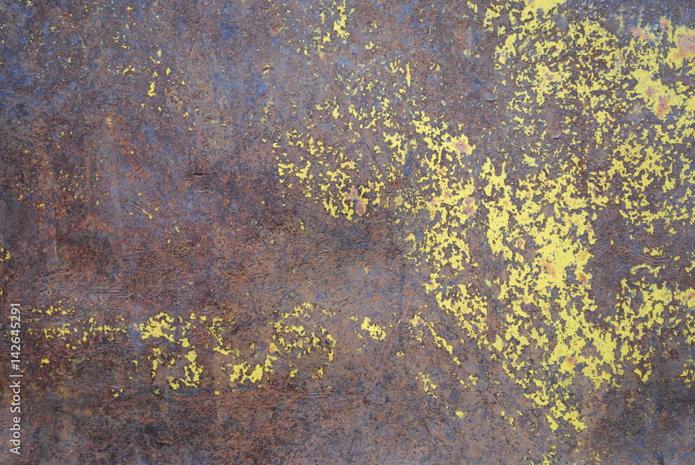 rusted train car with worn yellow paint rusted train car with worn yellow paint