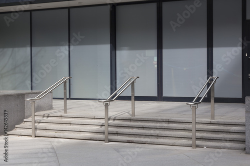 Modern Stairs with three handrails