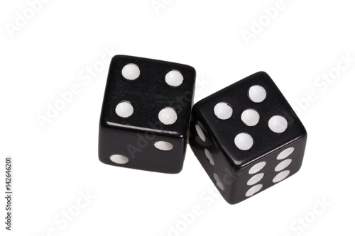 Two dice showing four and five