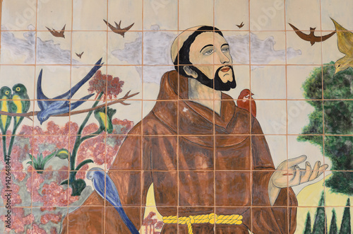 Canvas Print Saint Francis and the Birds