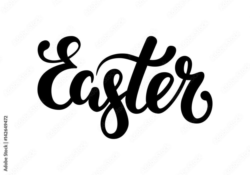 Easter Hand drawn calligraphy and brush pen lettering Easter Hand drawn calligraphy and brush pen lettering