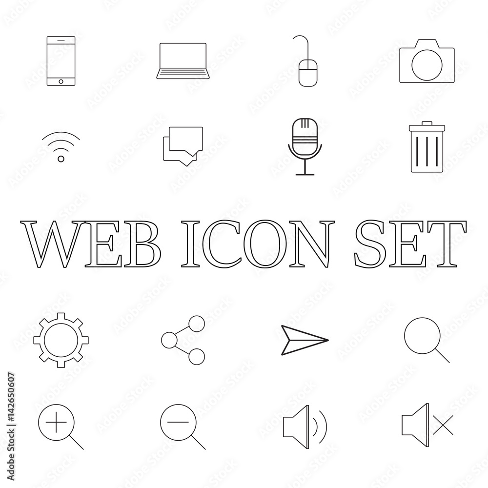 web vector icon set web vector icon set