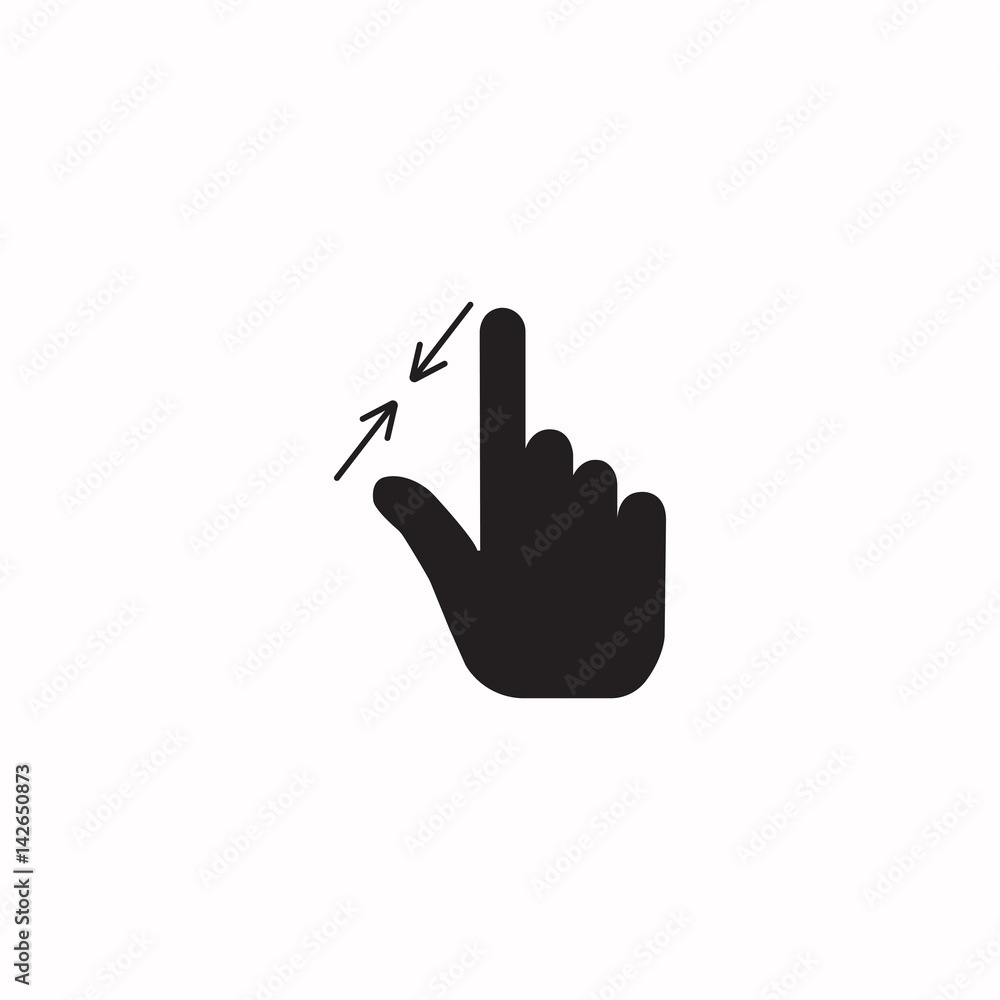 Obraz premium Simple touch pad gesture icon isolated on white.