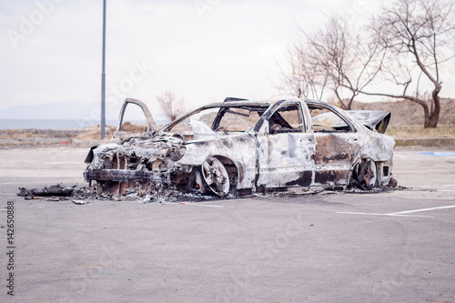 Burnt out car 1