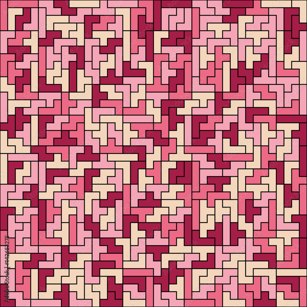 Geometric shapes abstract pattern pink
