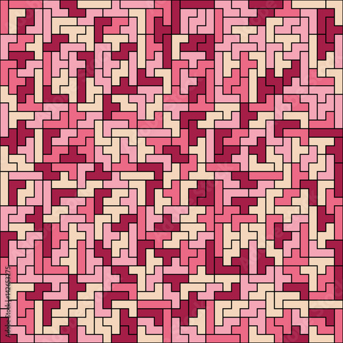Geometric shapes abstract pattern pink