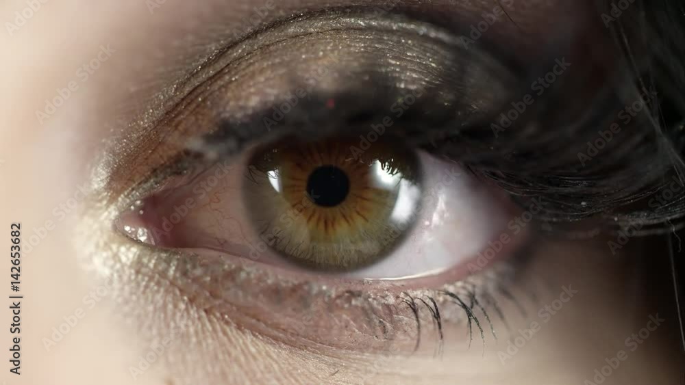 Macro view of woman's eye