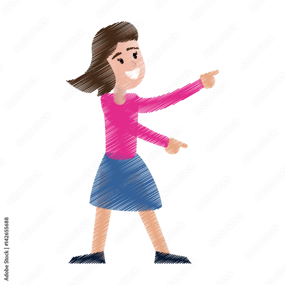 drawing funny girl dance happiness vector illustration eps 10 drawing funny girl dance happiness vector illustration eps 10