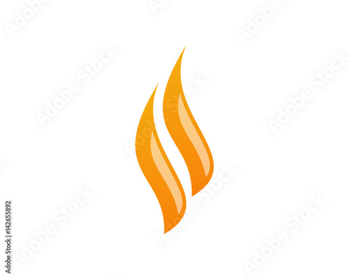 Fire flame vapor logo