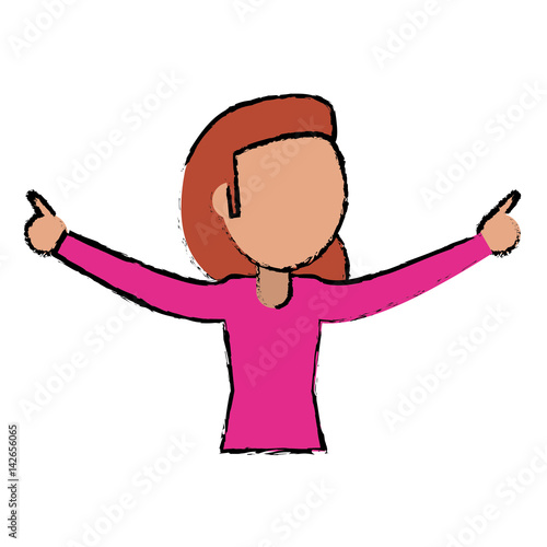 female funny dancing entertain vector illustration eps 10
