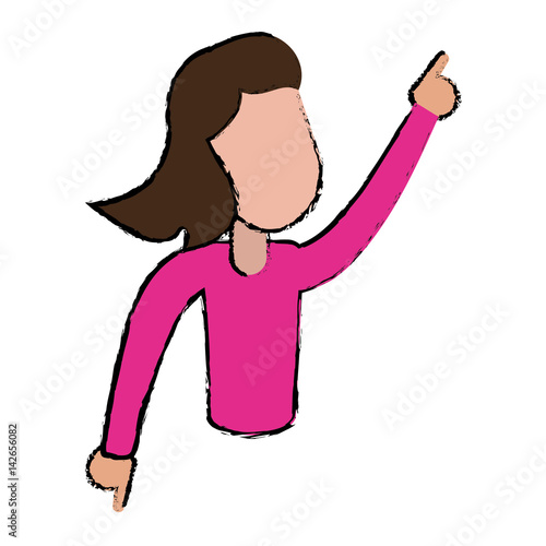female funny dancing entertain vector illustration eps 10