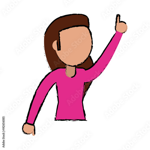 female funny dancing entertain vector illustration eps 10
