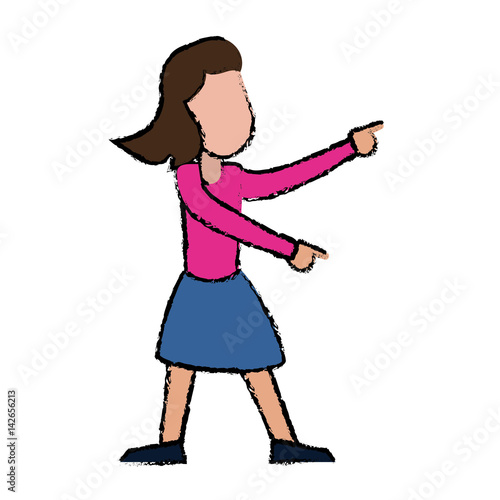 female funny dancing entertain vector illustration eps 10