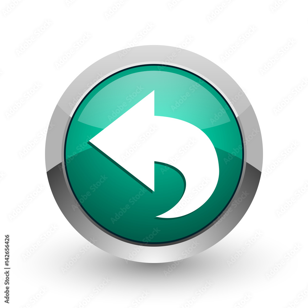 Back silver metallic chrome web design green round internet icon with shadow on white background. Back silver metallic chrome web design green round internet icon with shadow on white background.