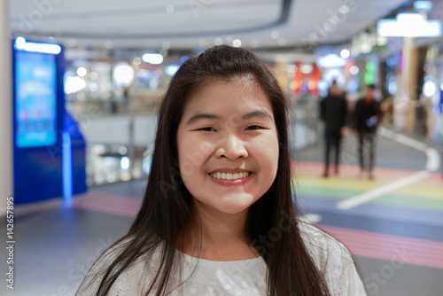 Beautiful young asian woman smiling