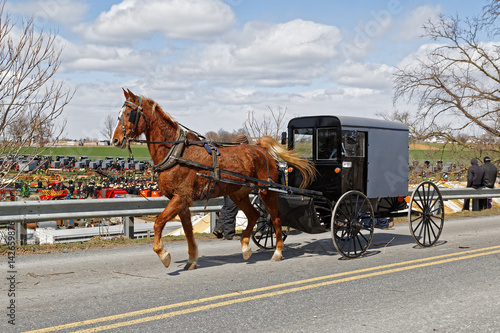 An Amish carriage in Lancaster County, Pennsylvania