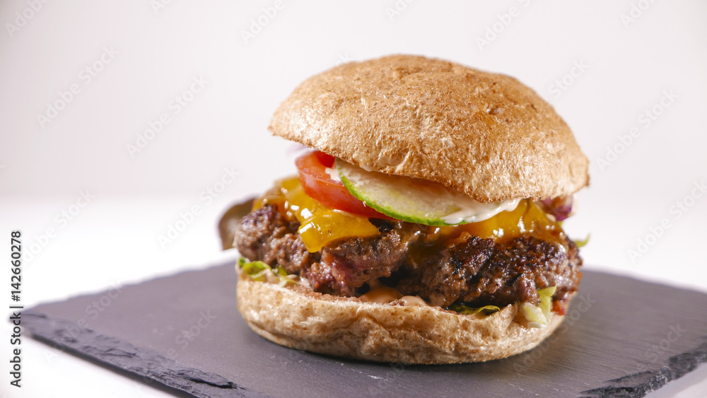 Delicious Burger - fresh from grill - Cheeseburger Delicious Burger - fresh from grill - Cheeseburger