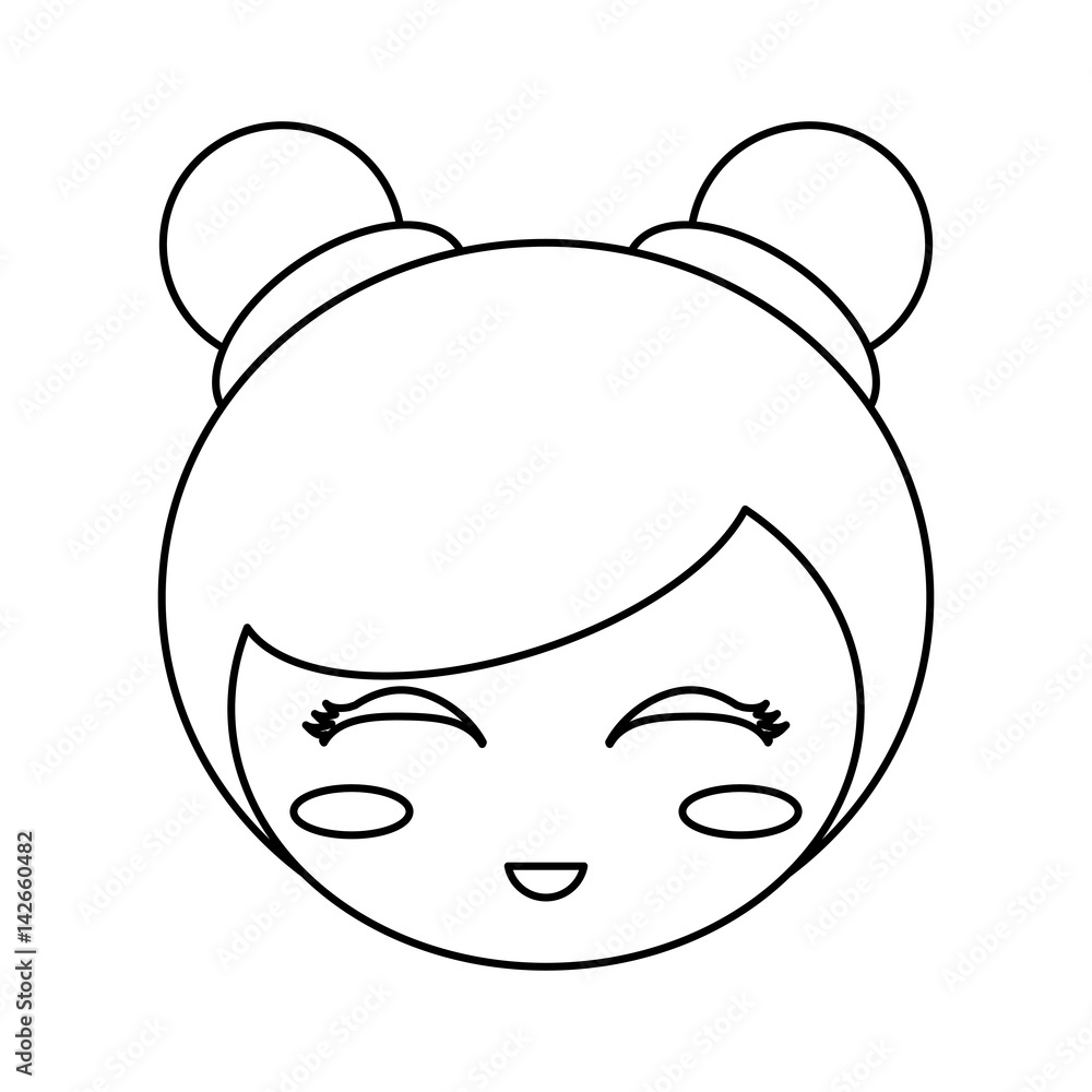 kokeshi head face doll outline vector illustration eps 10 vector illustration kokeshi head face doll outline vector illustration eps 10 vector illustration