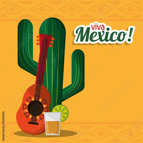 viva mexico party celebration image vector illustration eps 10