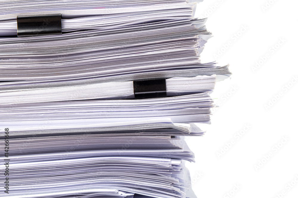 Stack of Documents isolated on white background Stack of Documents isolated on white background