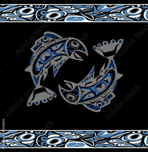 native salmon Vector