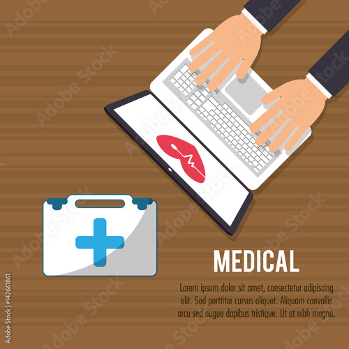 medical online aid health care vector illustration eps 10