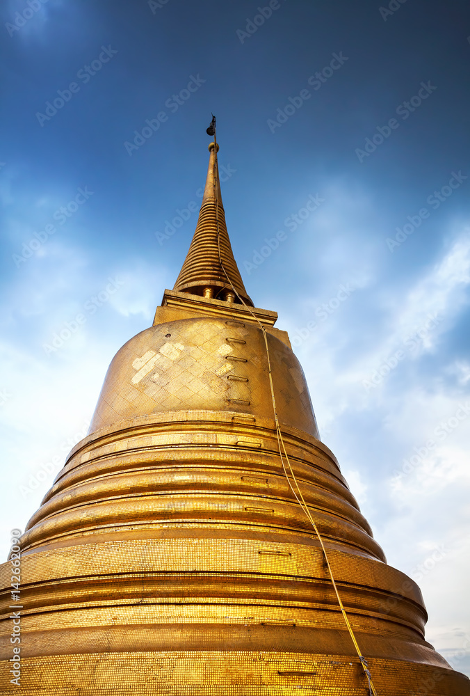 Big golden Stupa in Bangkok