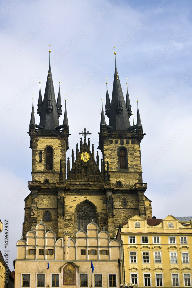 Naklejka premium Prague's church steeples