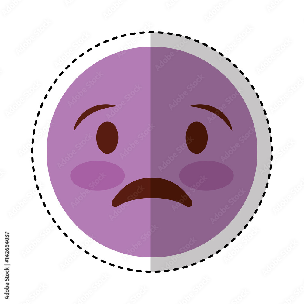 Fototapeta premium comic face emoticon isolated icon vector illustration design