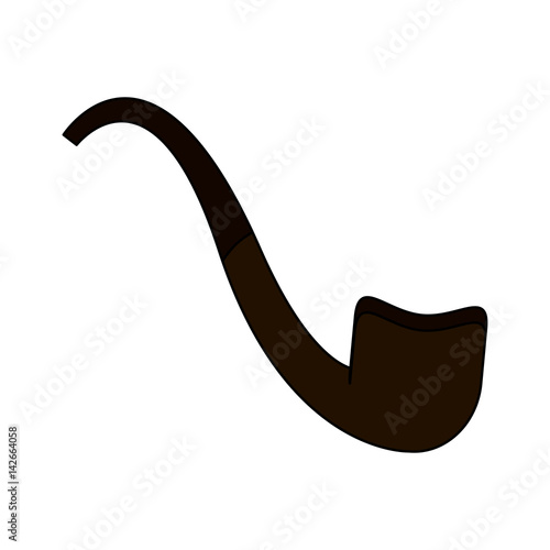 smoking pipe icon image vector illustration design 