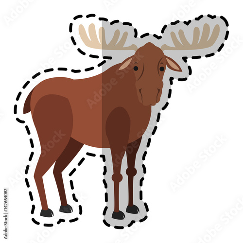 moose animal icon image vector illustration design 