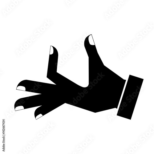hand human taking isolated icon vector illustration design