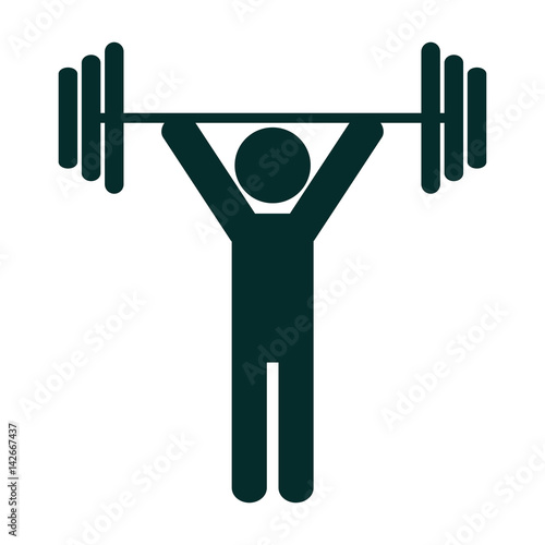 Stick Figure illustration. Fitness and Health icon.