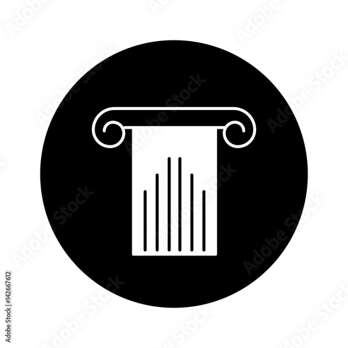 column silhouette isolated icon vector illustration design