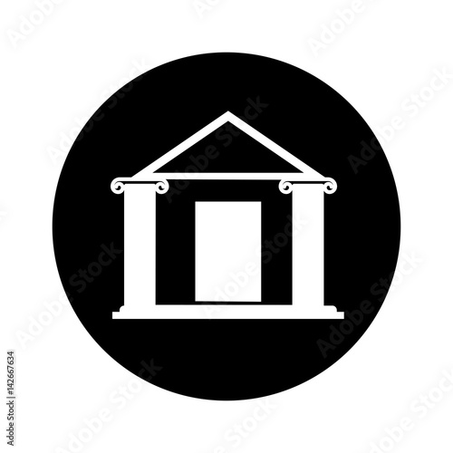 bank building isolated icon vector illustration design