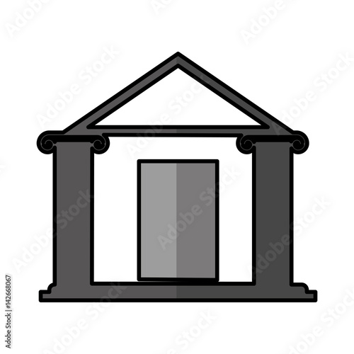 bank building isolated icon vector illustration design