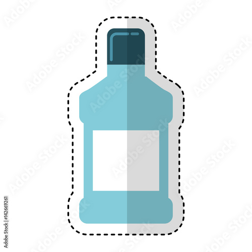 mouthwash bottle isolated icon vector illustration design