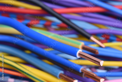 Close Up of Electrical Wire with Blurred Background