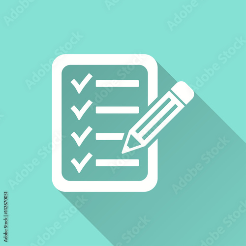 Clipboard pencil - vector icon.