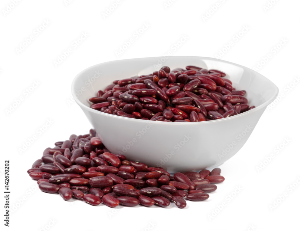 Red bean isolated on white background Red bean isolated on white background