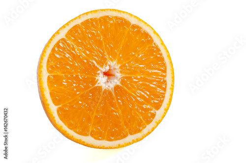 fresh orange isolated on white background