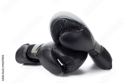 Boxing gloves close up on a white background © fotofabrika