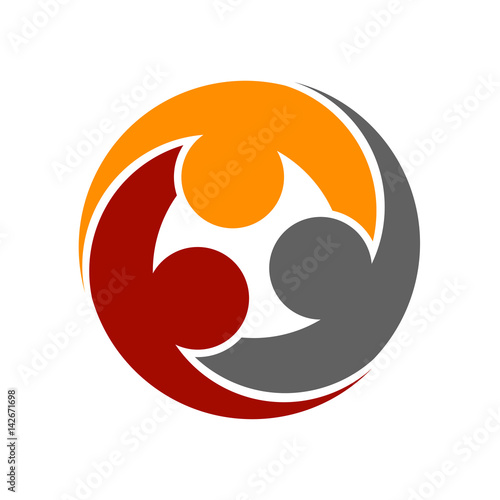 human community round symbol vector