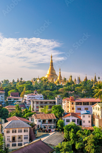 Yangon skyline with Shwedagon Pagoda © f11photo
