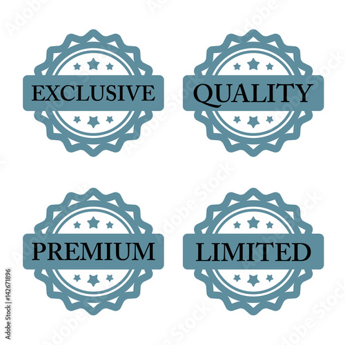 exclusive premium limited quality stamp vector